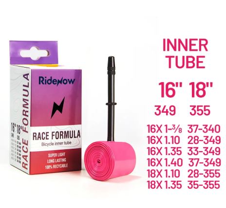 Ridenow 16 RideNow TPU Inner Tube for Brompton/Birdy - 65mm Valve - Image 1